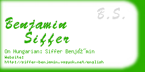 benjamin siffer business card